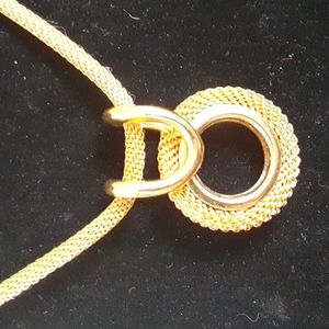 Vintage Mesh Necklace Goldtone